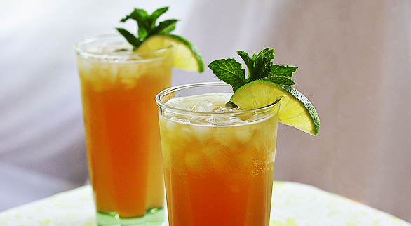 Bubbly Mint Lime Iced Tea