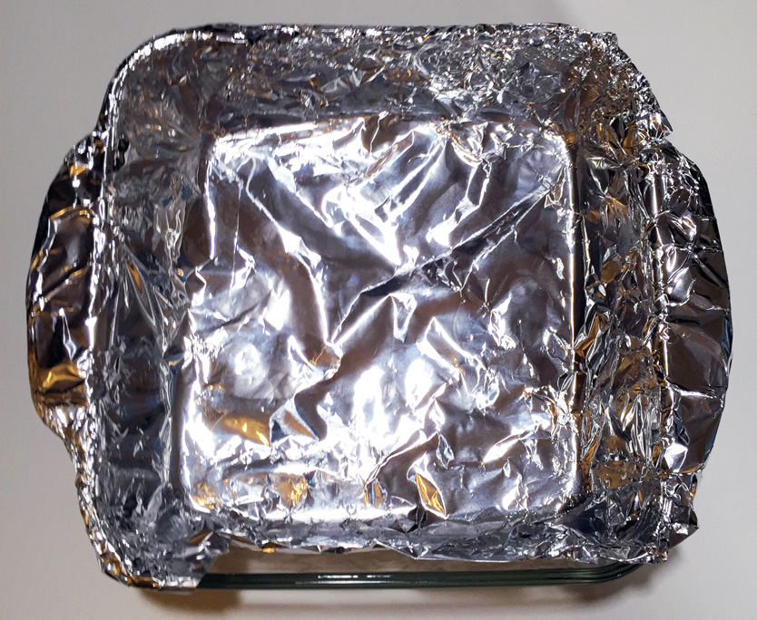 Foil lined tray